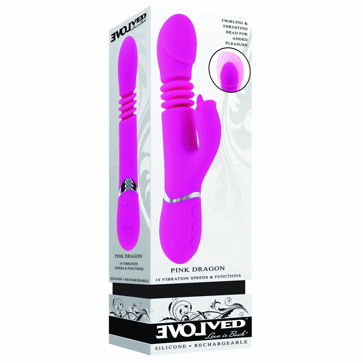 Vibrátor na stimuláciu bodu G Evolved Dragon Ružová
